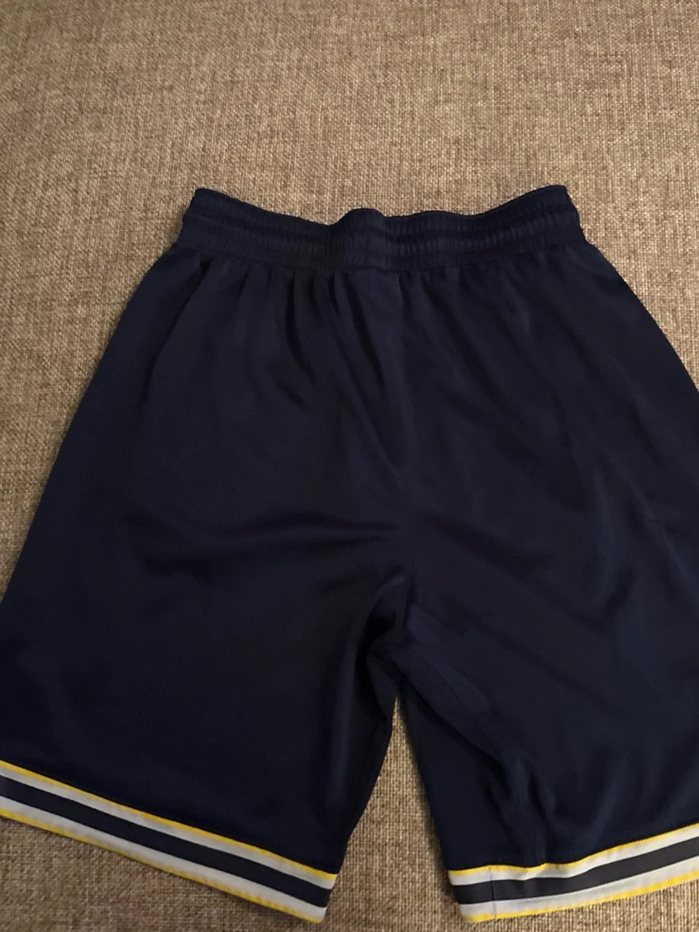 Jordan Navy Shorts with Yellow Jumpman & Michigan M